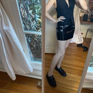 American apparel vinyl skirt